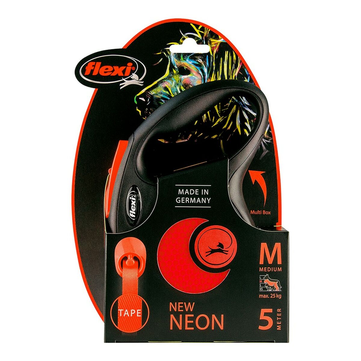 Dog Lead Flexi NEW NEON 5 m Orange Size M-3