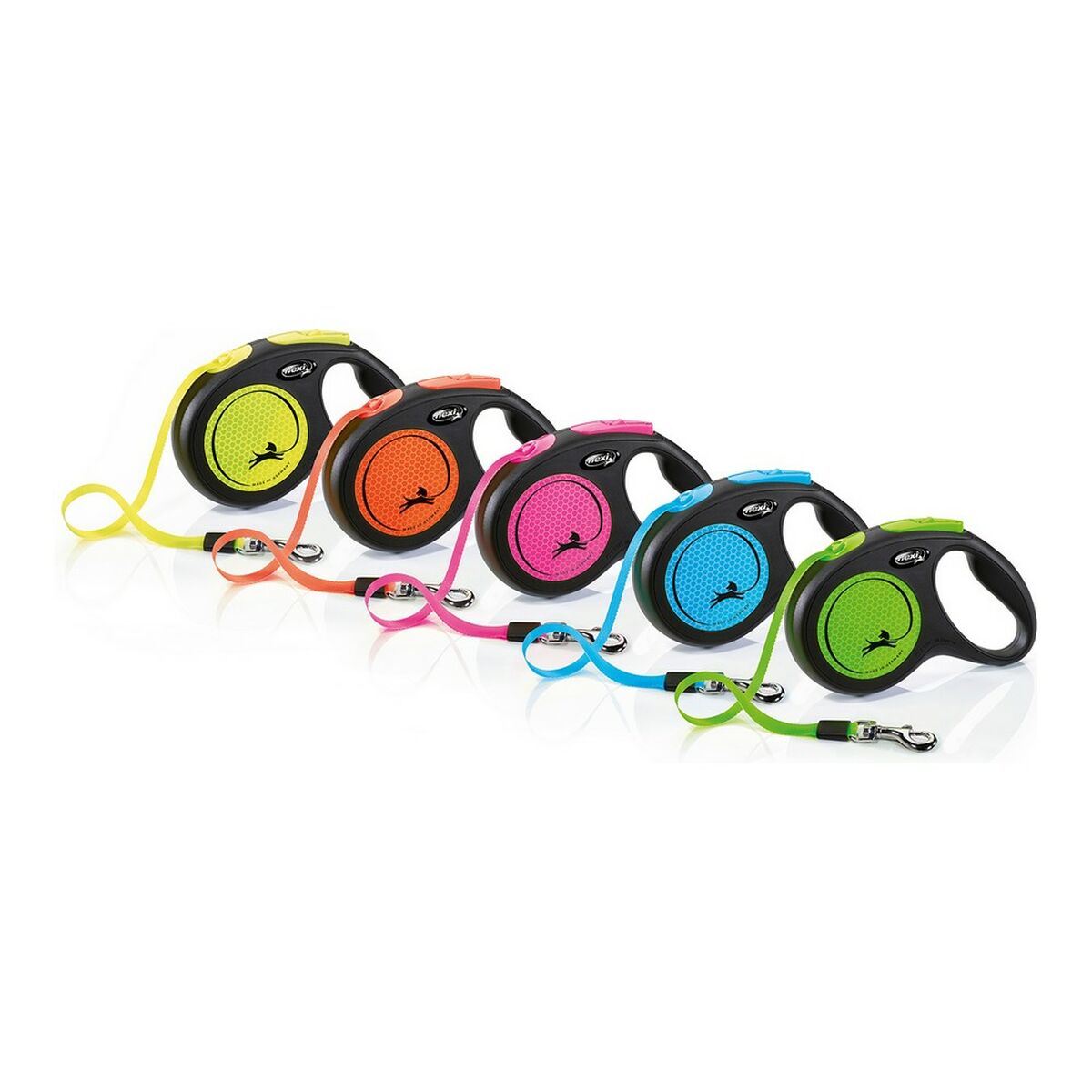 Dog Lead Flexi NEW NEON 5 m Orange Size M-2