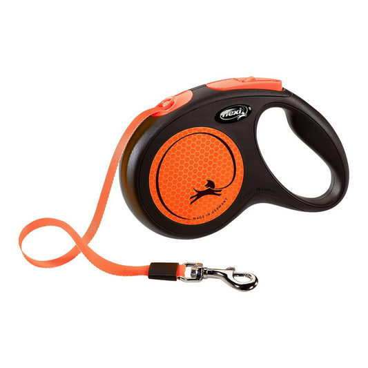 Dog Lead Flexi NEW NEON 5 m Orange Size M-0